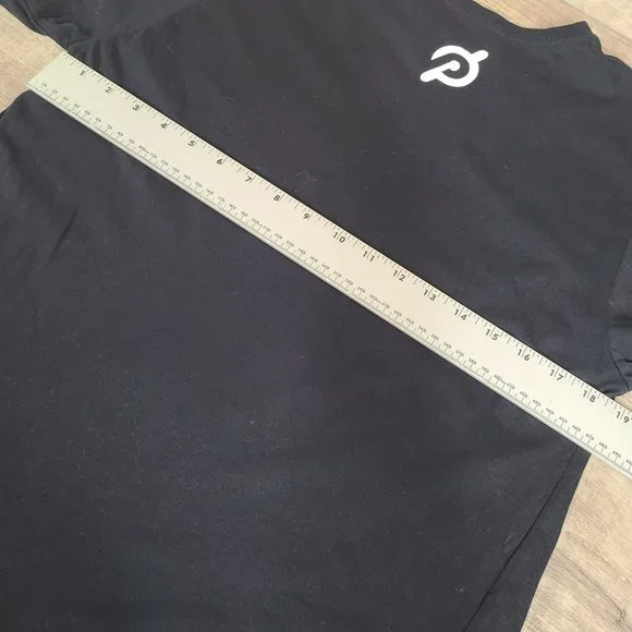 Peloton Shirt Adult Medium Black Short Sleeve Century 100% Cotton Cycling - Picture 4 of 7